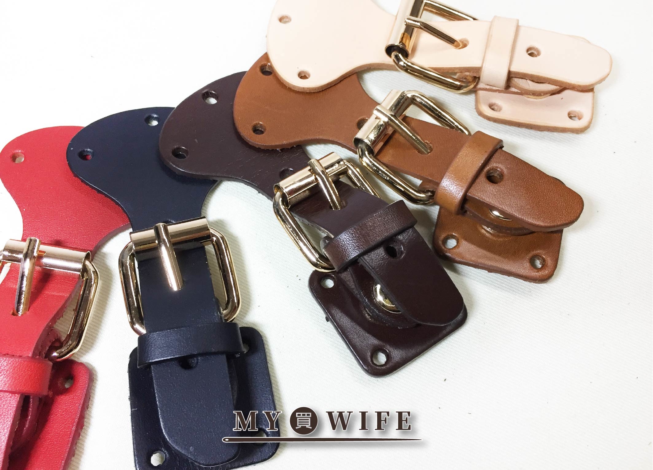 真皮磁鐵搭扣(撞釘款)_基本色系列_5色3色配件