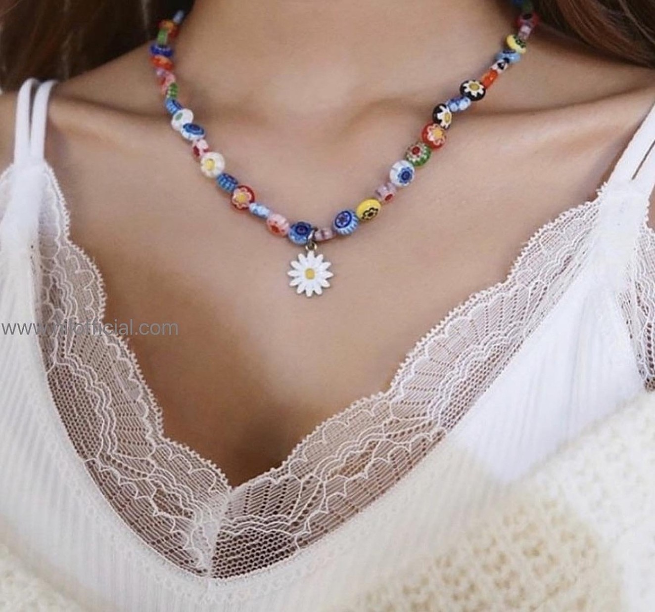 新品牌駐店  SMILEY DAISY 彩色串珠 雛菊 項鍊 彩虹