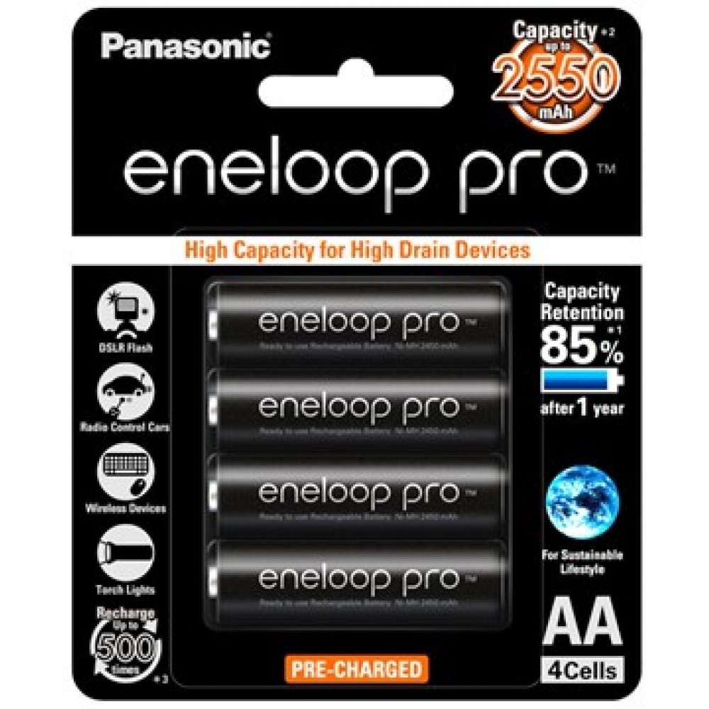 Uni-motion Full+充電池 Panasonic eneloop Panasonic eneloop AA Rechargeable Ni-MH Batteries BK-3MCCA8BA