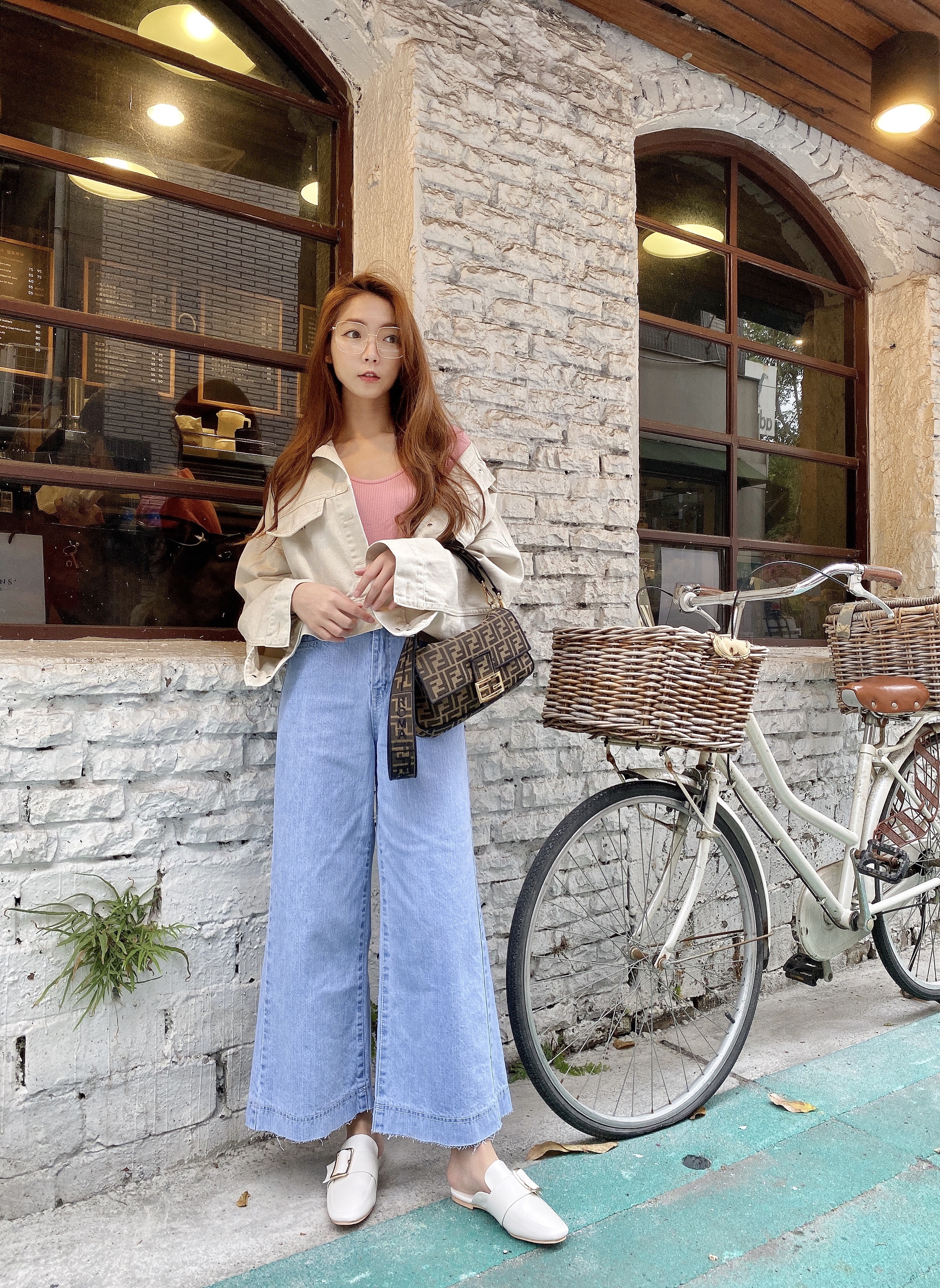 麻豆清單大推薦內車線超顯瘦牛仔寬褲