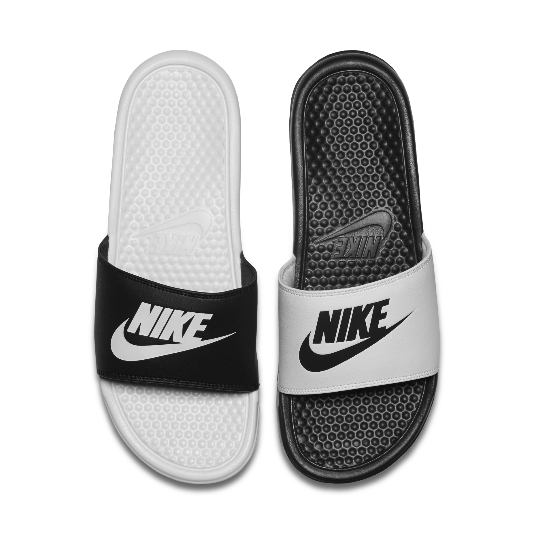 nike benassi jdi black and white