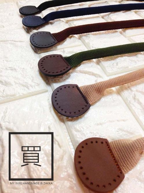 棉織帶包心+真皮皮片提把_9款2規格【31021】