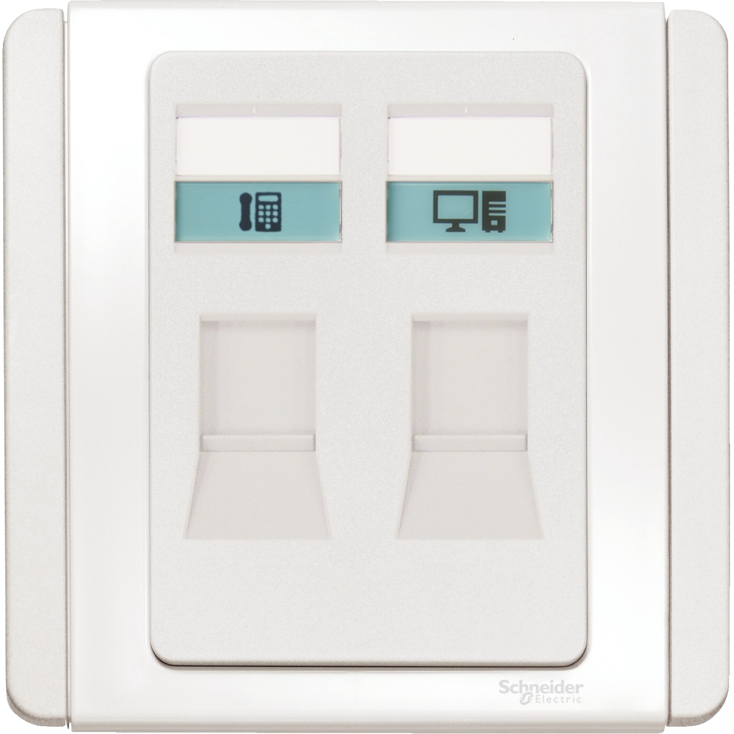 施耐德 NEO 都會 （白）兩位RJ11電話及RJ45 5e類數據插座 E3032TD WW