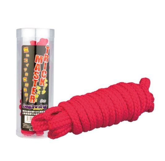 〔日本原裝進口〕A-ONE "TRICK MASTER-詭計師" 紅色SM繩 (15米)