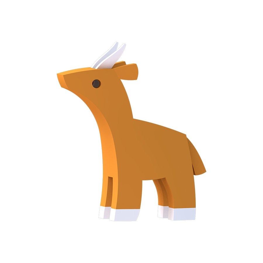 【HALFTOYS】3D動物世界：瞪羚 (IMPALA)