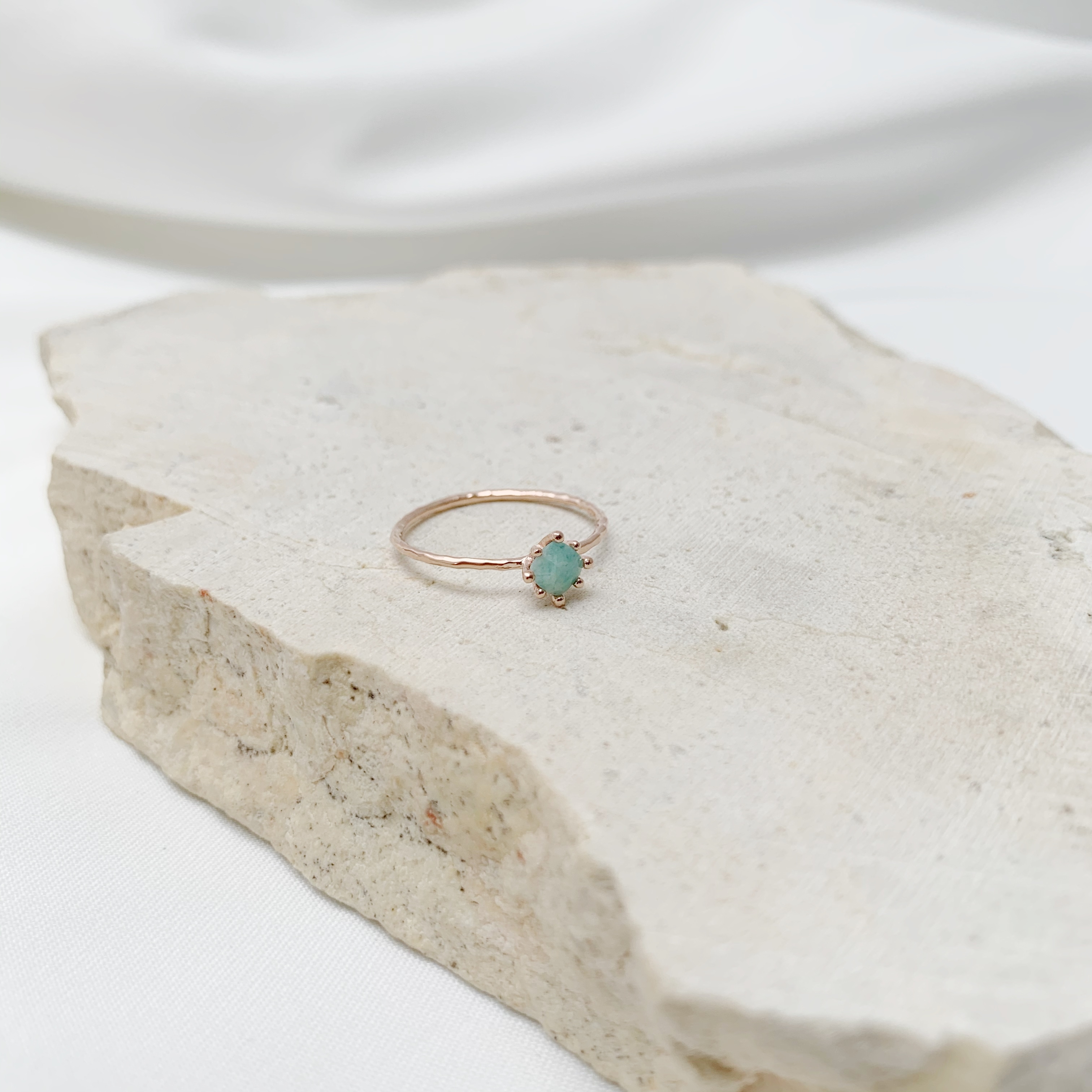 煙花棋盤天河石戒指