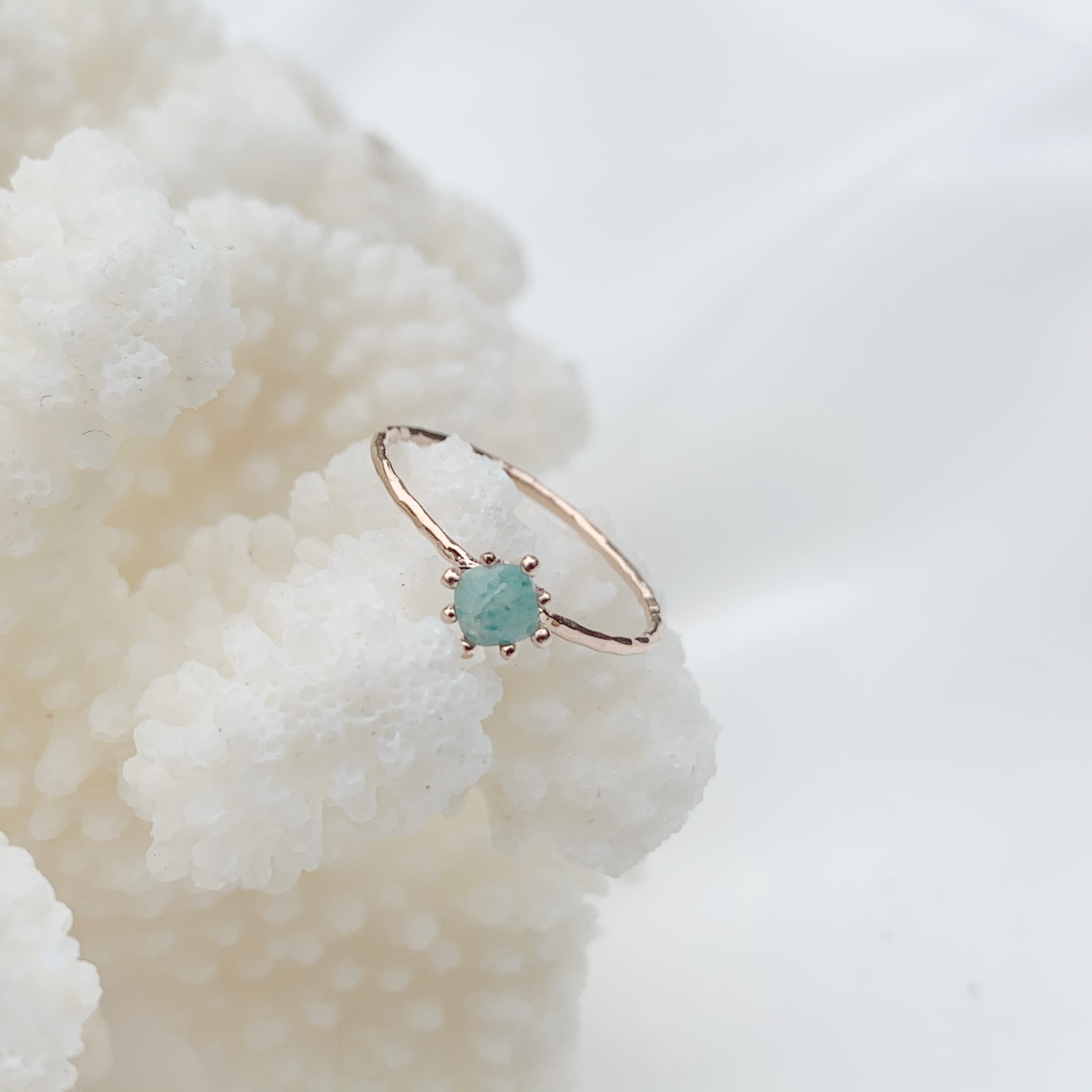 煙花棋盤天河石戒指