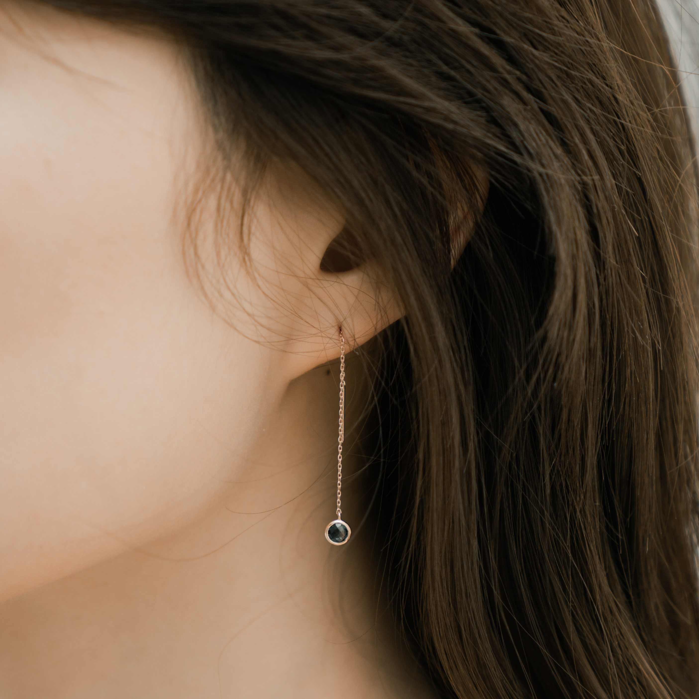 14K簡約小圓倫敦托帕耳鍊