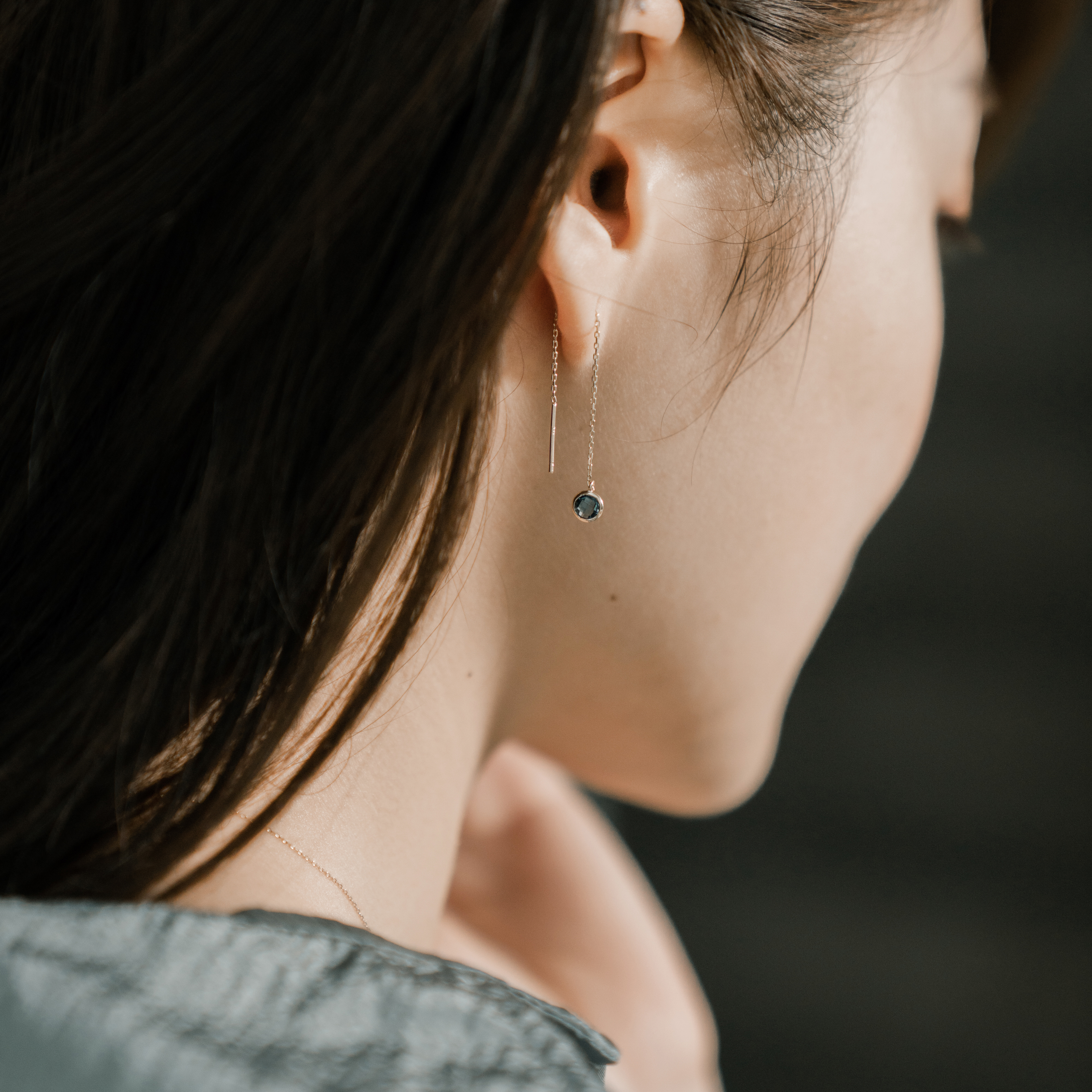 14K簡約小圓倫敦托帕耳鍊