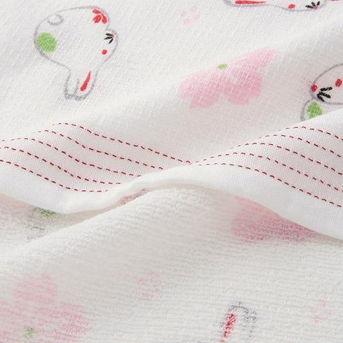 日式紗巾 33x100 (櫻花白兔) (日本製)