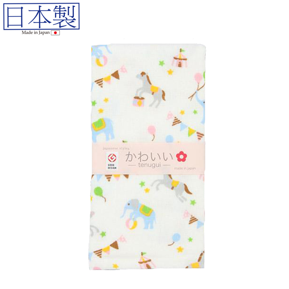 日式紗巾 34x90 (馬戲團) (日本製)