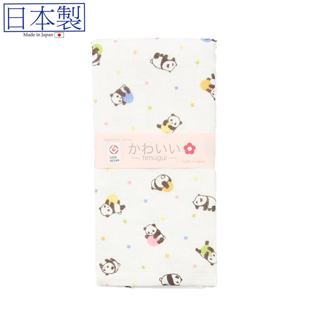 日式紗巾 34x90 (熊貓) (日本製)