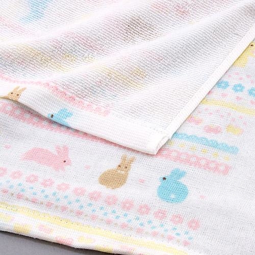 日式大紗巾 55x115 (粉紅兔) (日本製)