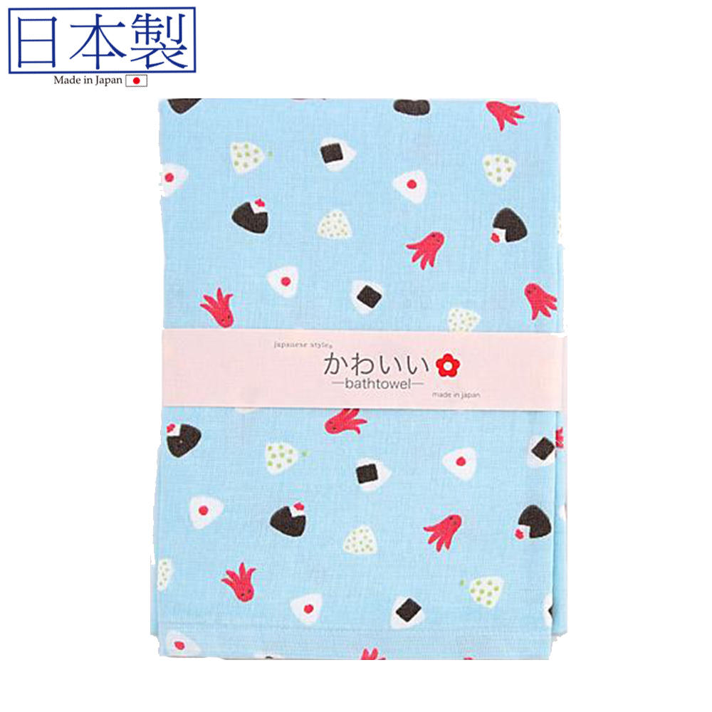 日式大紗巾 55x115 (藍色壽司) (日本製)