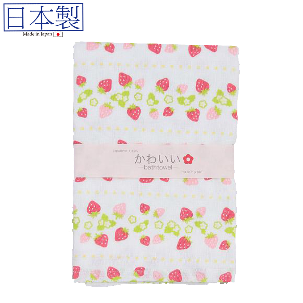 日式大紗巾 55x115 (士多啤梨) (日本製)