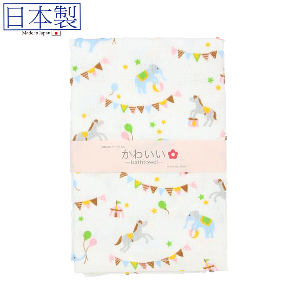 日式大紗巾 55x115 (馬戲團) (日本製)