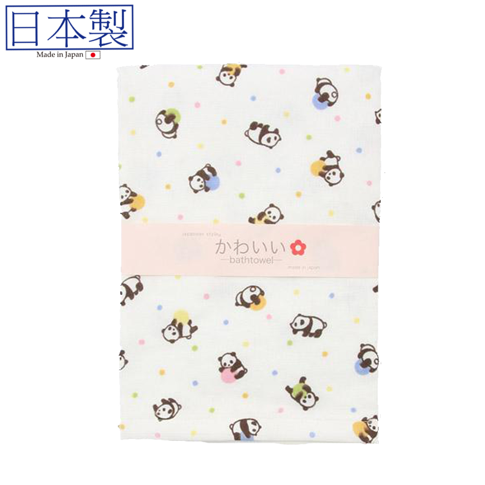 日式大紗巾 55x115 (熊貓) (日本製)
