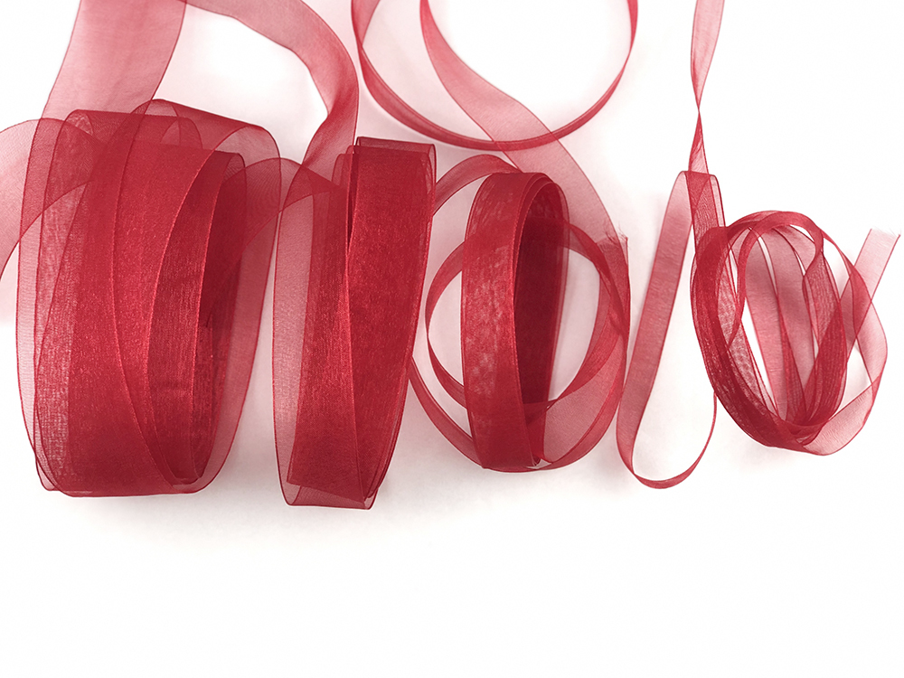 經典光澤網紗/特殊茶緋紅/10mmx50M/絕版Outlet