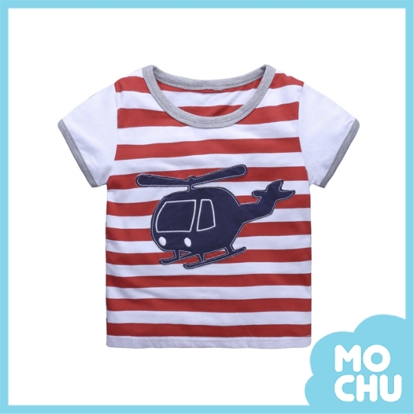 紅白飛機短袖上衣
