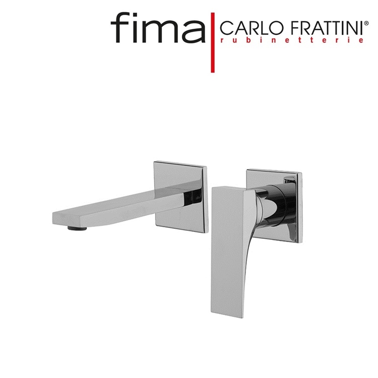 Fima Carlo Frattini "Zeta" F3971X8CR + F3520CR Wall Mounted Basin Mixer w/ click clack pop-up waste (155mm) * Display Item *