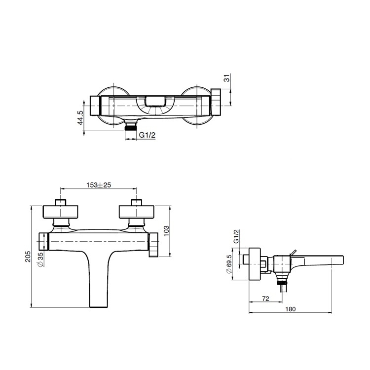 Fima Carlo Frattini "Zeta" F3964/1CR Bath Mixer *Display Item*