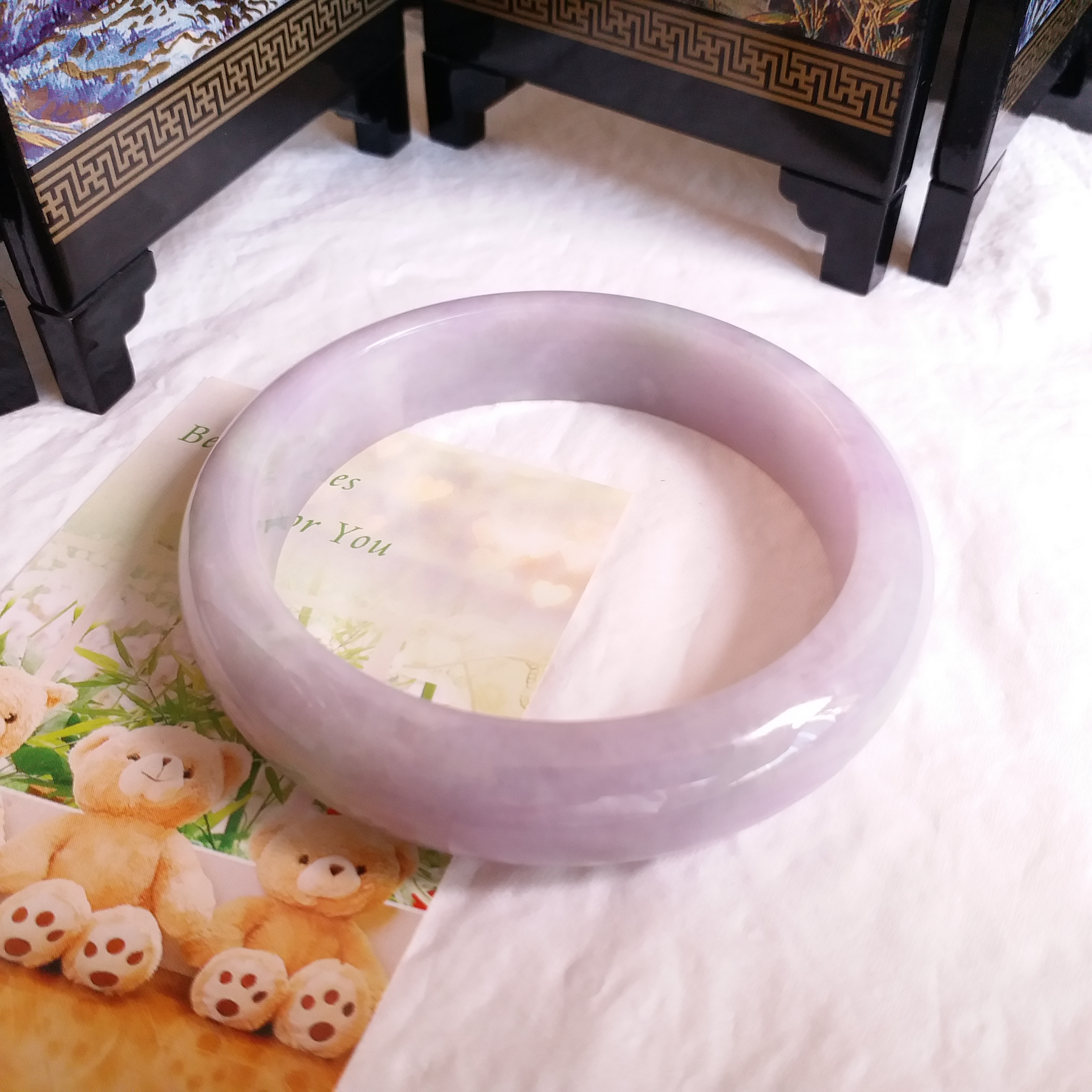 J1277 冰糯紫羅蘭玉鐲 56.4mm (1.52)