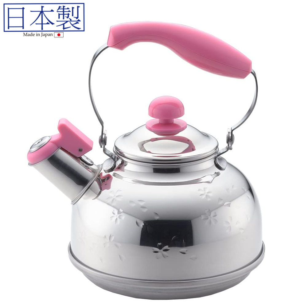 櫻花壓印不銹鋼水煲 (日本製)