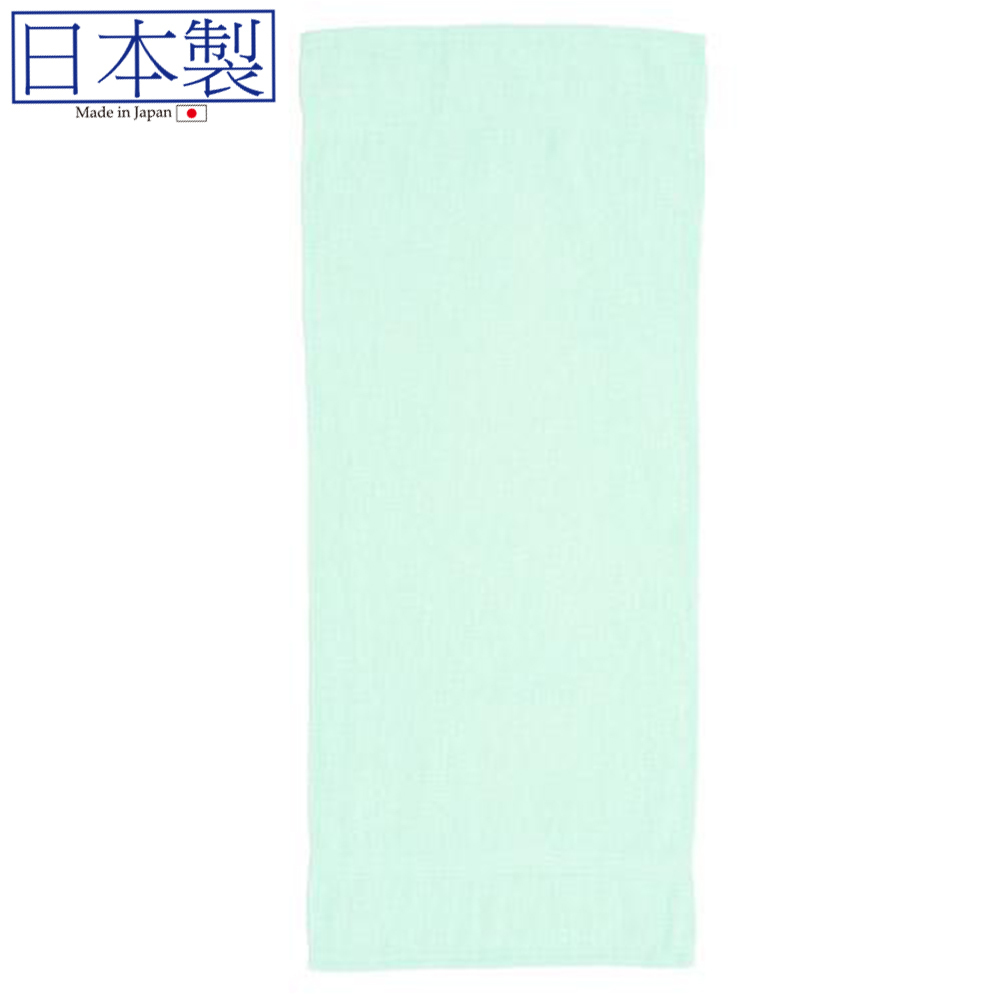 純棉長毛巾 34x83cm (綠色) (日本製)