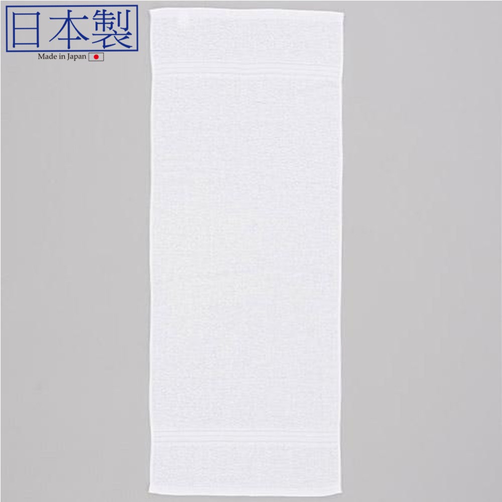 純棉長毛巾 33x85cm (白色) (日本製)