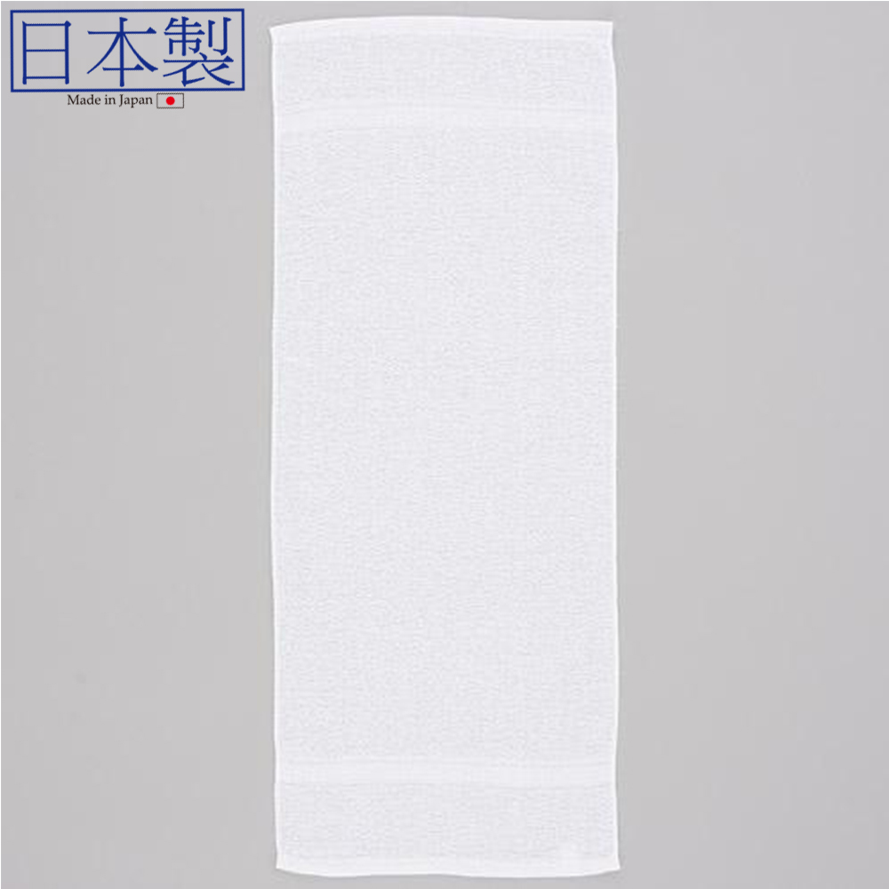 純棉長毛巾 34x88cm (白色) (日本製)