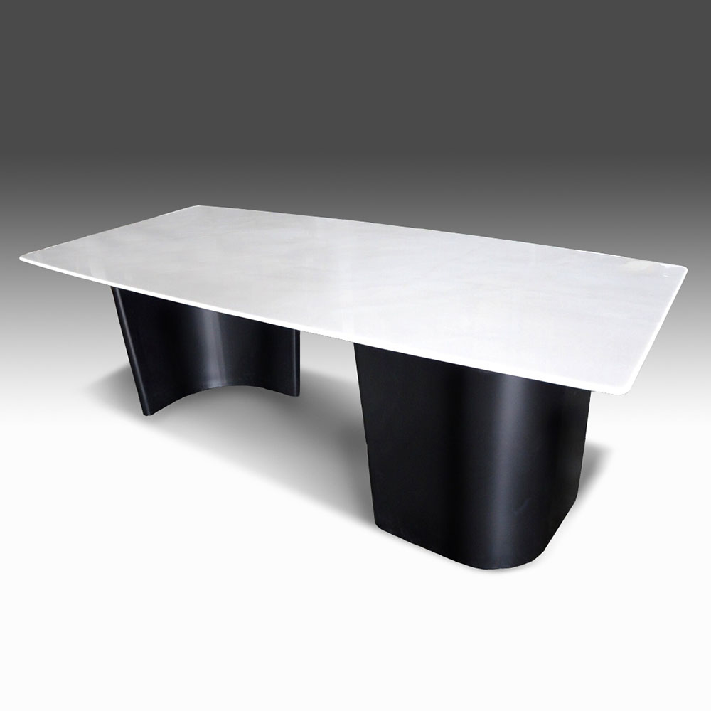 米諾提鐵烤漆雲南白玉天然石西餐桌