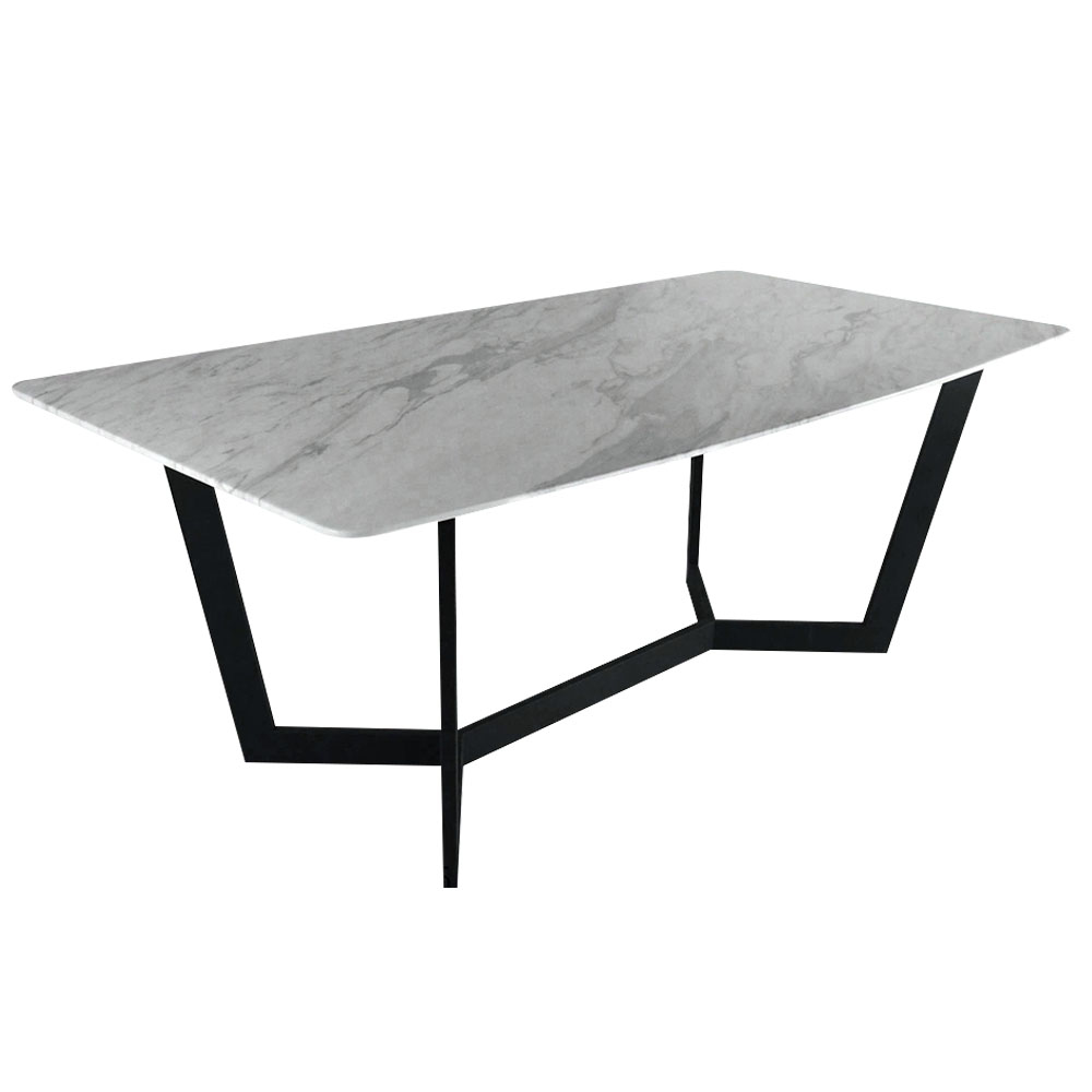 普力風爵士白黑砂天然石西餐桌