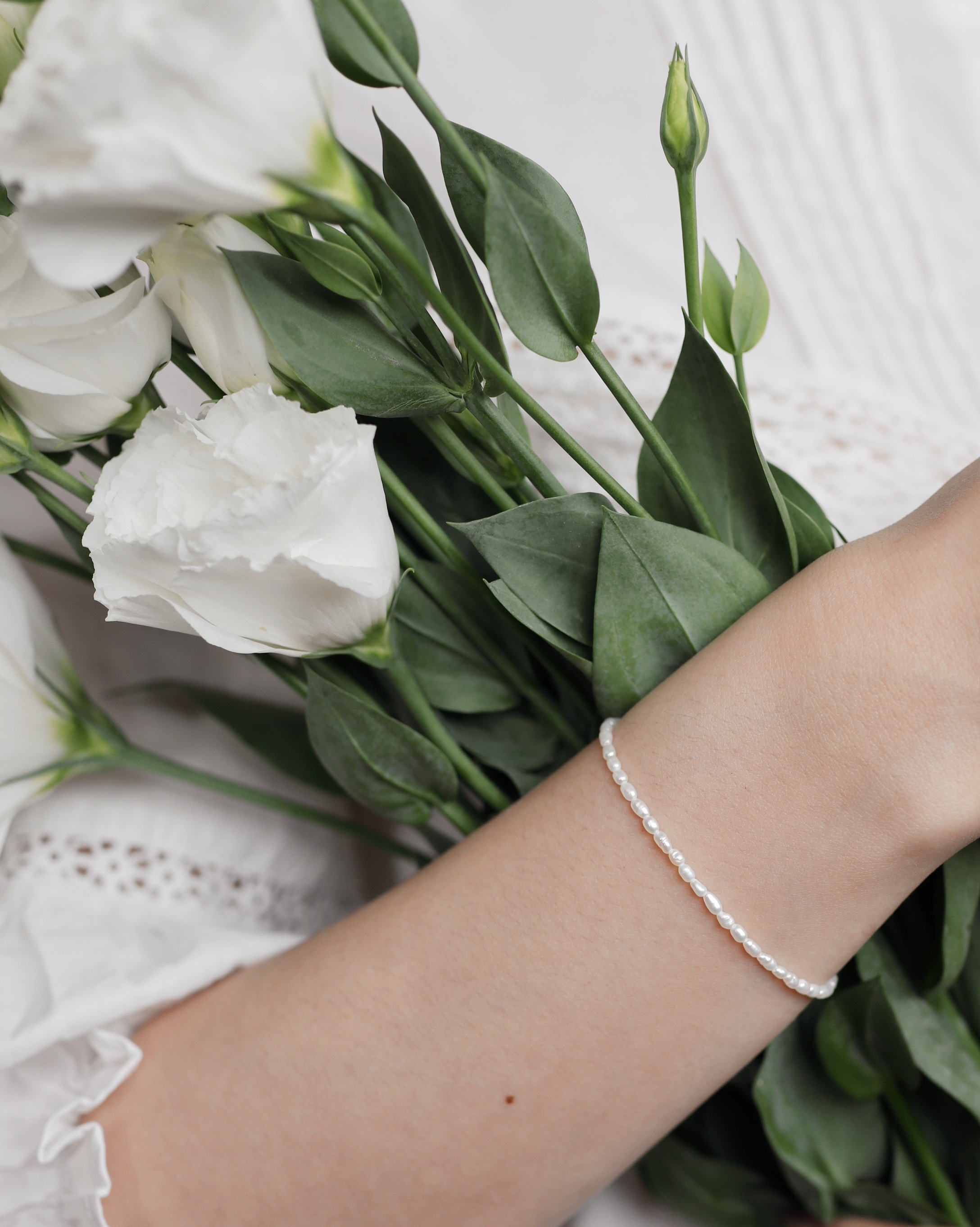 （磁釦式）little Pearls Bracelet｜極小珍珠手鍊