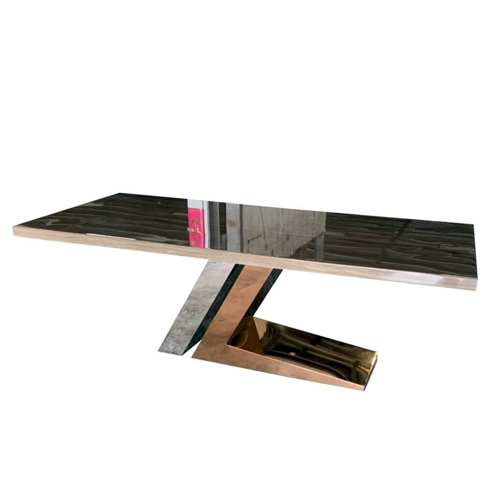 IL奧巴馬木紋天然石西餐桌