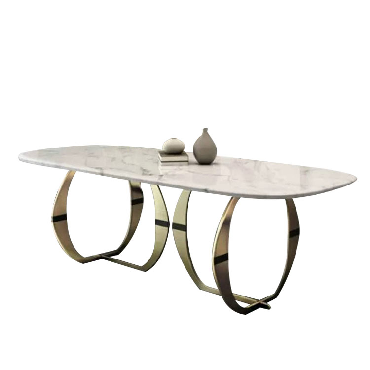 香奈兒爵士白天然石西餐桌