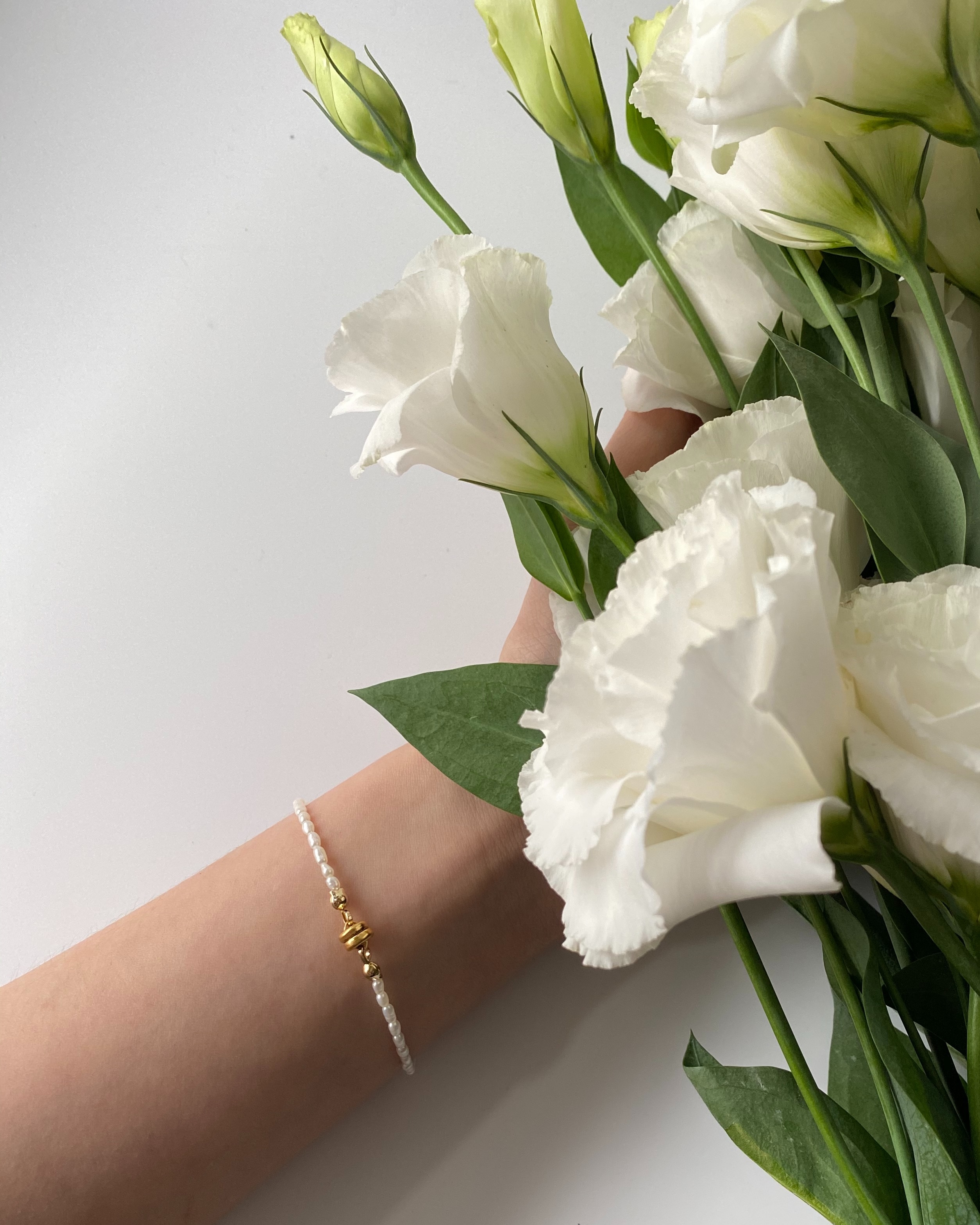 （磁釦式）little Pearls Bracelet｜極小珍珠手鍊