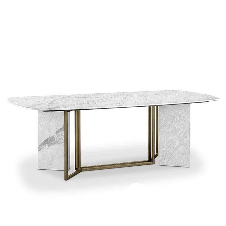 龐貝金莎天然石西餐桌