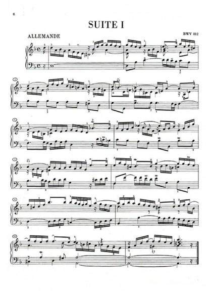 鋼琴譜 巴哈【原典版】法國組曲 (Y7)