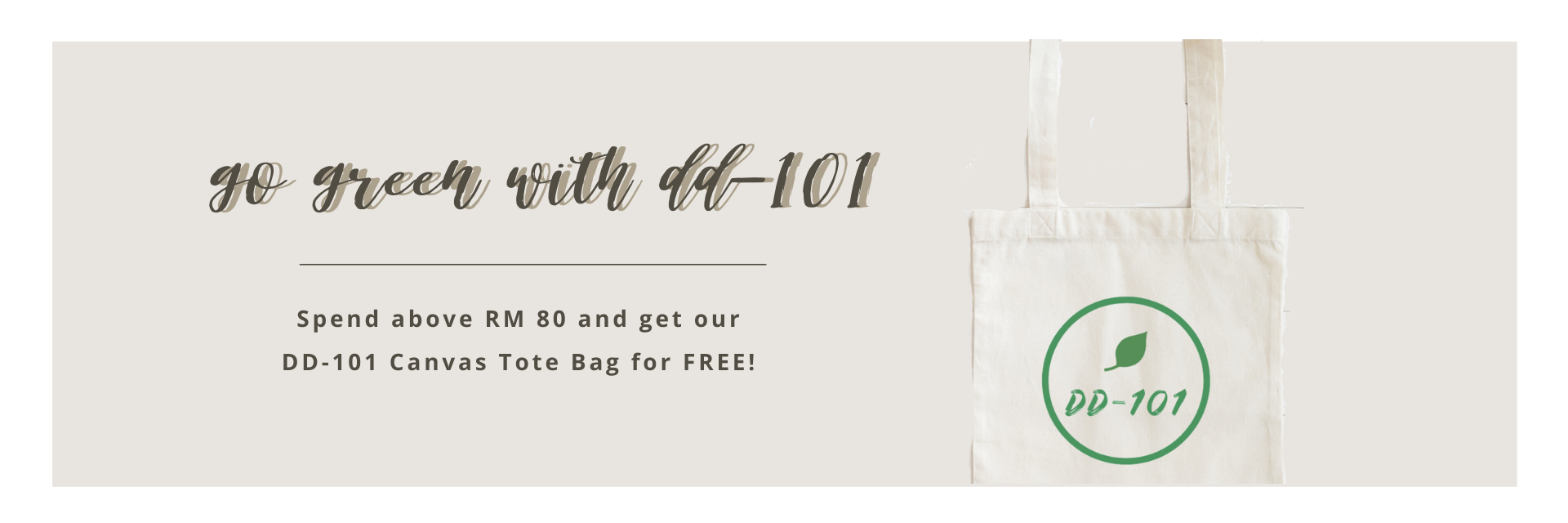 dd-101 dd101 go green canvas tote bag free