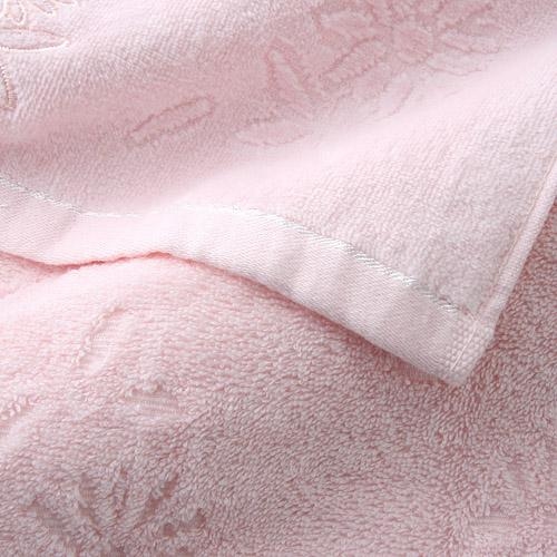 日本今治xOHARA 暗花長毛巾 34x75 (粉紅色) (日本製)