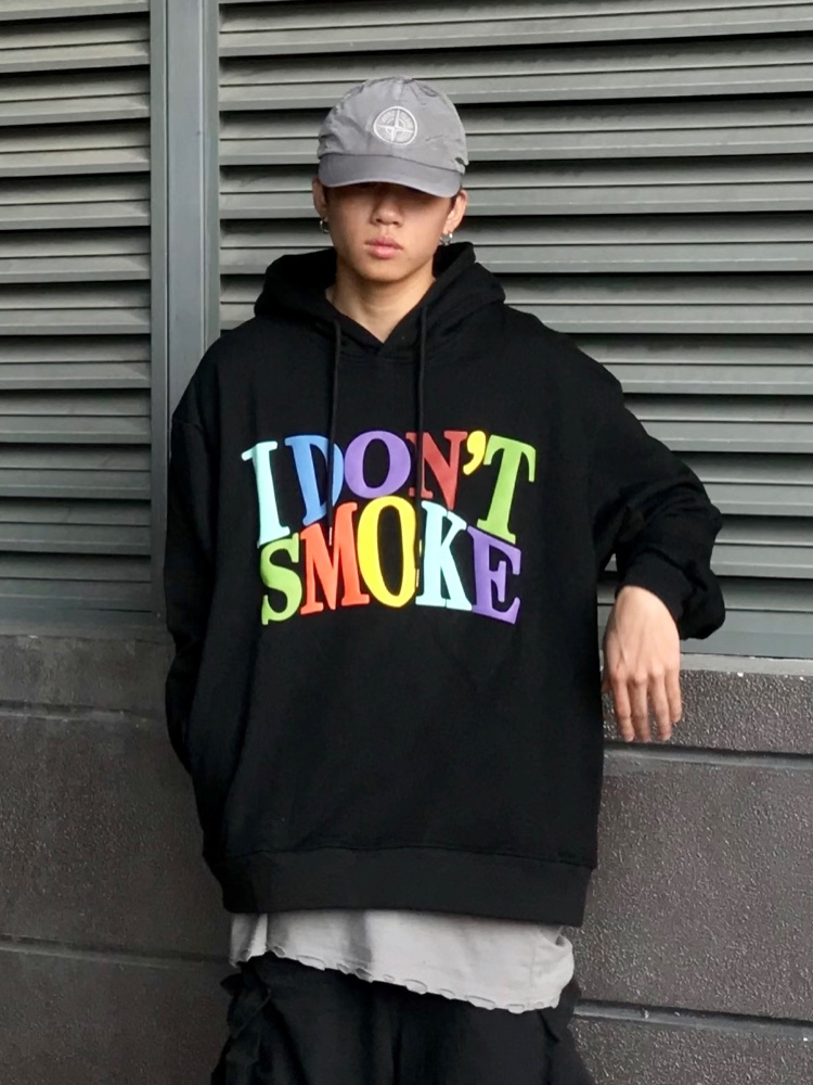 I DON’T SMOKE 彩虹 LOGO 圖像 帽T DONSMOKE Don’t Smoke