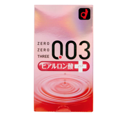 〔日本原裝進口〕 岡本 Okamoto 零零三 0.03 透明質酸+ (10片／盒) (日本版)