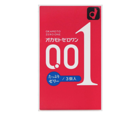 〔日本原裝進口〕岡本 Okamoto 零零一 0.01 超潤滑油裝 (3片／盒) (日本版)