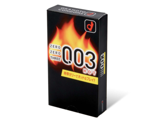 〔日本原裝進口〕岡本 Okamoto 零零三 0.03 熱感 (10片／盒) (日本版)