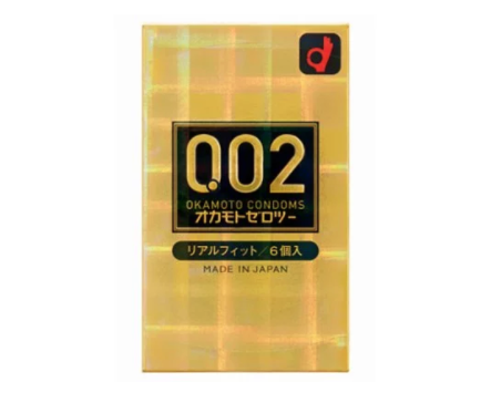 〔日本原裝進口〕岡本 Okamoto  零零二 0.02 完全貼身 (6片／盒)(日本版)