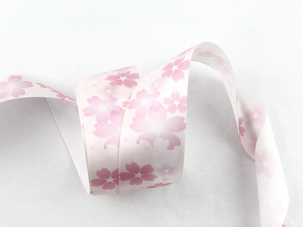 櫻花飛/單面緞/3款寬度