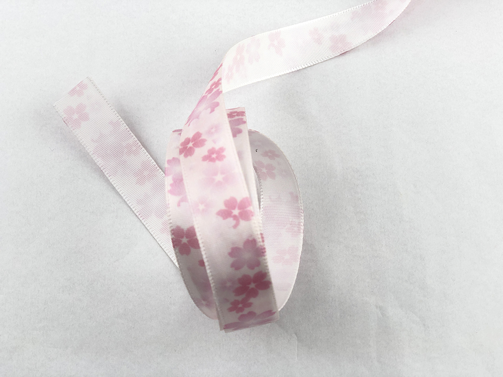 櫻花飛/單面緞/3款寬度