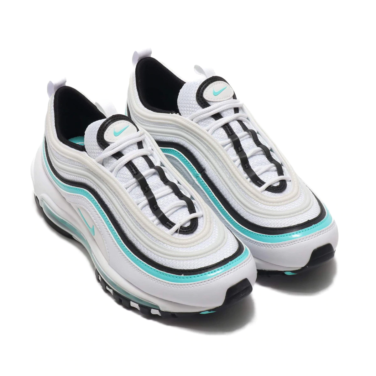 nike air max 97 platinum black aurora green