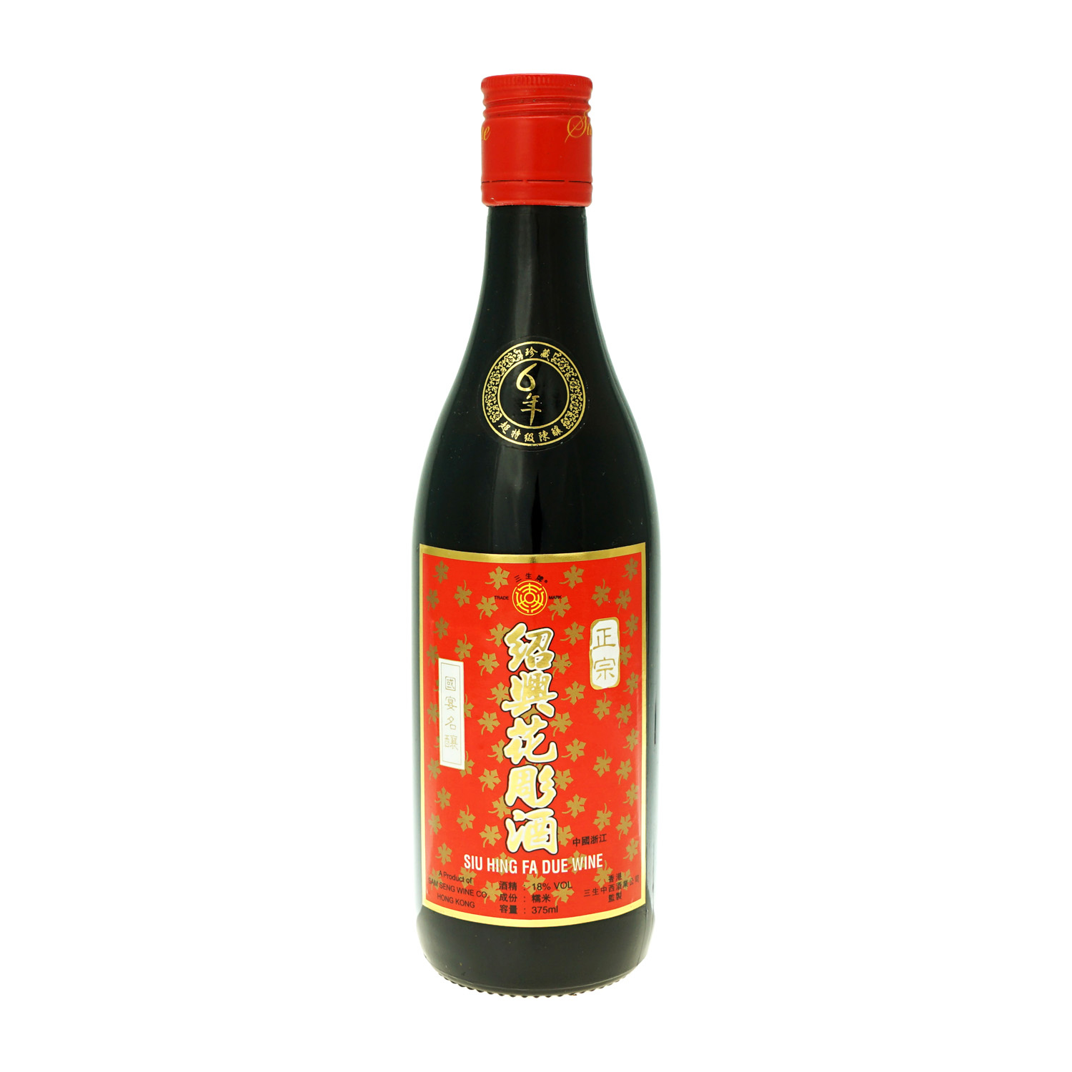 三生牌六年正宗紹興花雕酒375ml