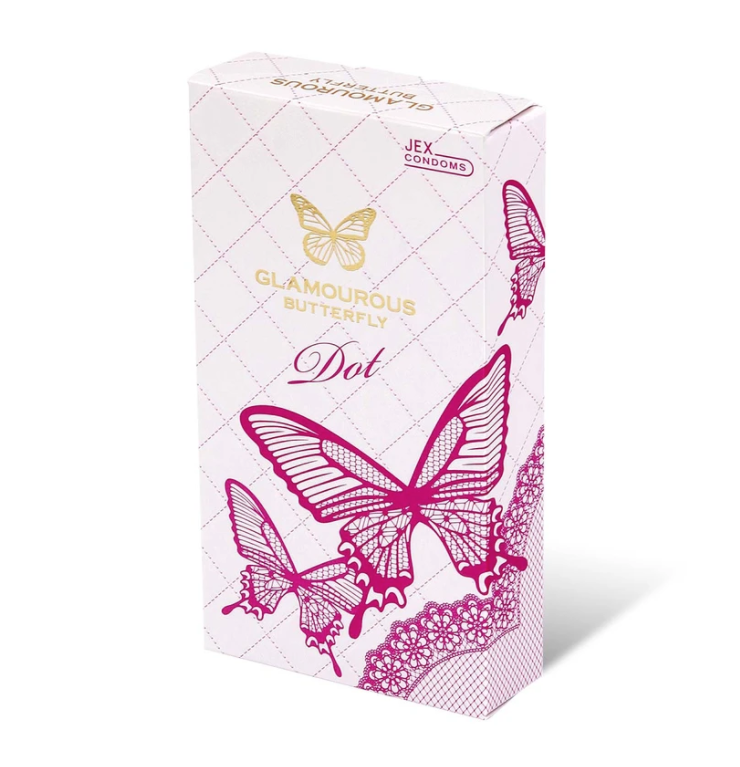 〔日本原裝進口〕JEX 魅力蝴蝶《凸點型》乳膠安全套 (8片／盒)